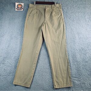 J.Crew Pants Women's Slouchy Boyfriend Chino Pleated Front Cotton Khaki‎ Size 26